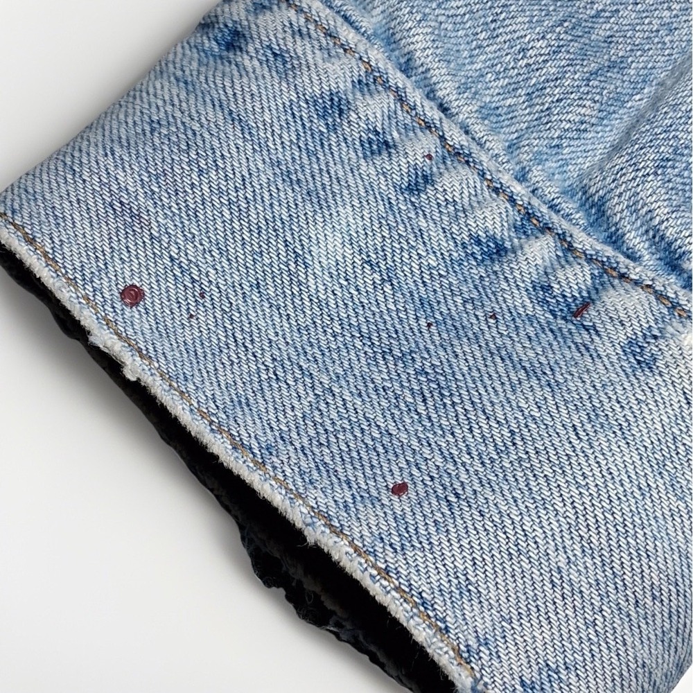 Gap 1969 Womens Light Wash Denim Trucker Jacket Size M Blue Stretch Cotton Blend - Picture 5 of 14